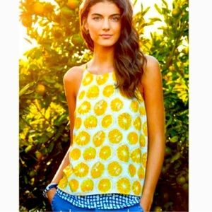 Anthropologie Porridge Citrus Print Layered Tank Top XS